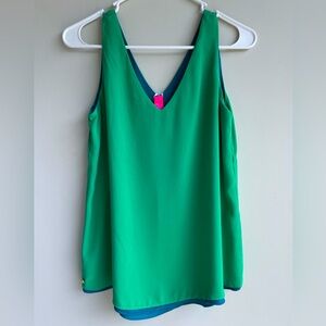 Lilly Pulitzer Florin Sleeveless Lileeze Reversible Sold color Tank Top